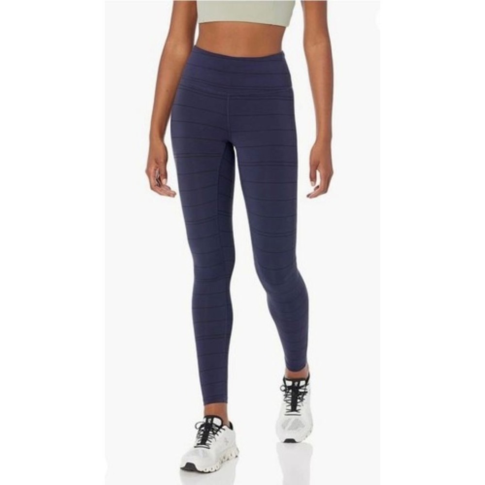 PRANA TRANSFORM 7/8 HIGH RISE LEGGINGS  Women's  XS  NAUTICAL STRIPE - NAVY BLUE